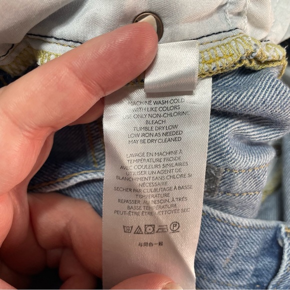 Free People We The Free Mid Rise Straight Leg Distressed Maggie Cropped Jeans 27 - Picture 11 of 13